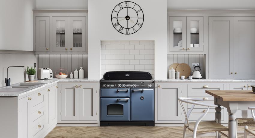 Falcon Classic Deluxe 100 Induktion - Stone Blue with Chrome trim