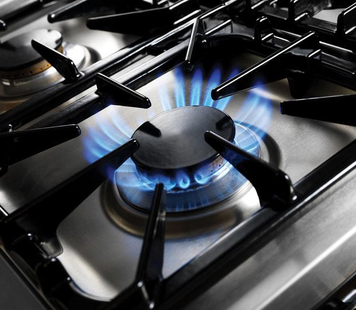 Powerful gas burner on  Falcon Semi-Professional Collection range cooker